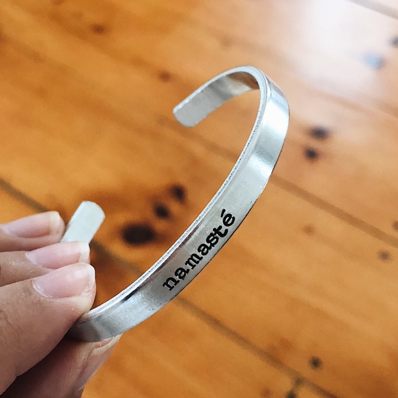 NEW handmade NAMASTE cuff - Picture 2 of 4